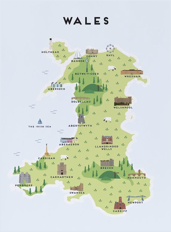 wales map